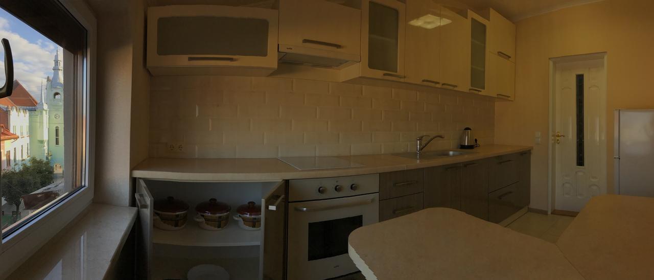 Panoramic View Top Floor Apartment In The City Center Mukačevo Esterno foto